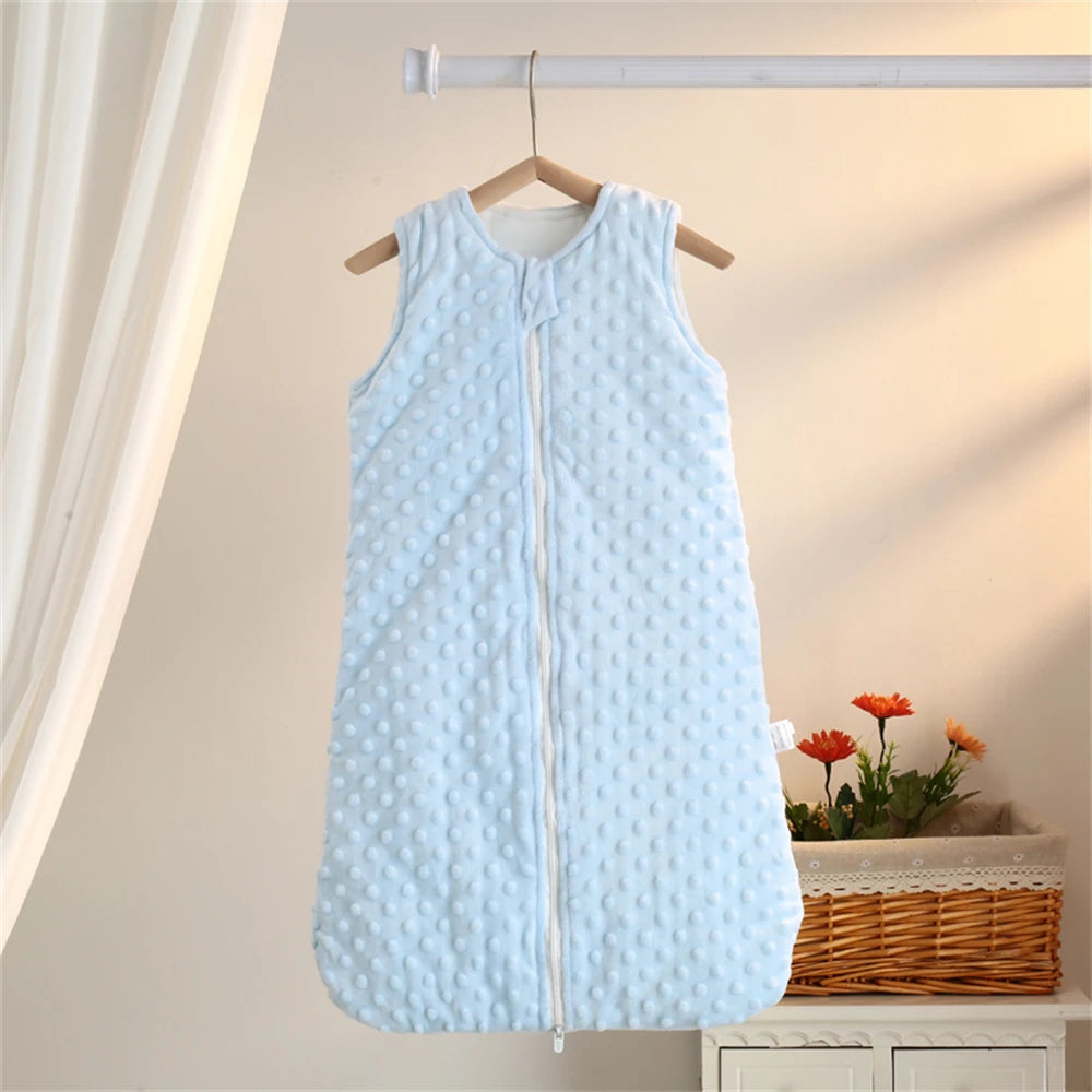 Saco de dormir para bebé 0–6 meses | Abrigo suave con piernas y sin mangas