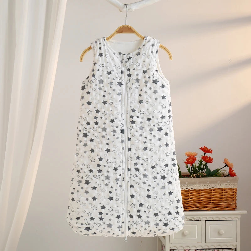 Saco de dormir para bebé 0–6 meses | Abrigo suave con piernas y sin mangas
